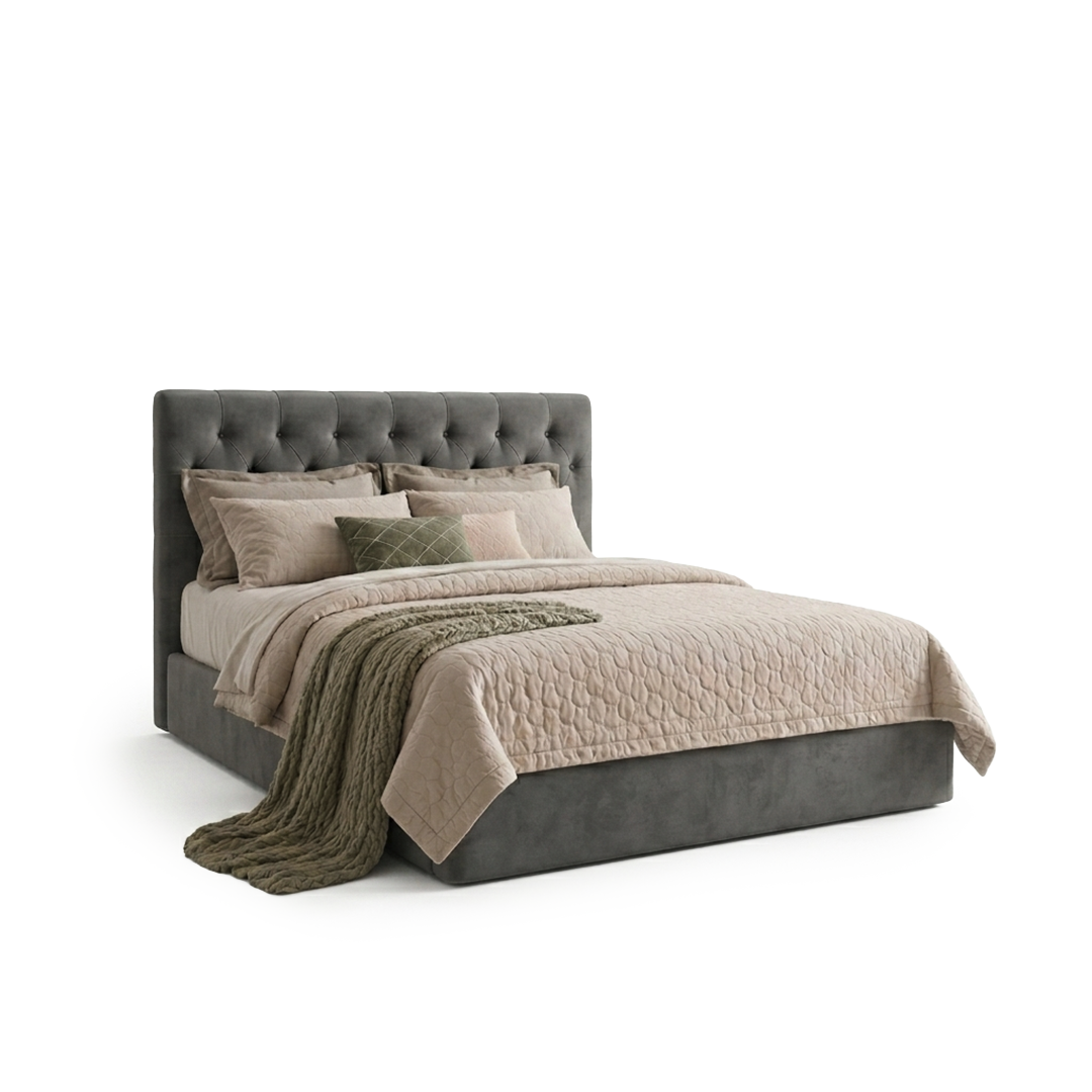 romantica23 Cama Estofada Romântica - Image 1